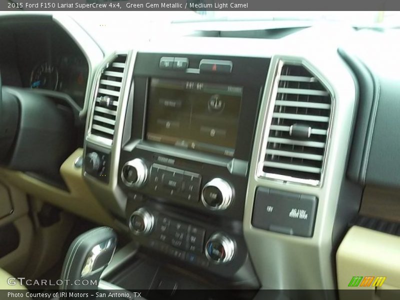 Green Gem Metallic / Medium Light Camel 2015 Ford F150 Lariat SuperCrew 4x4