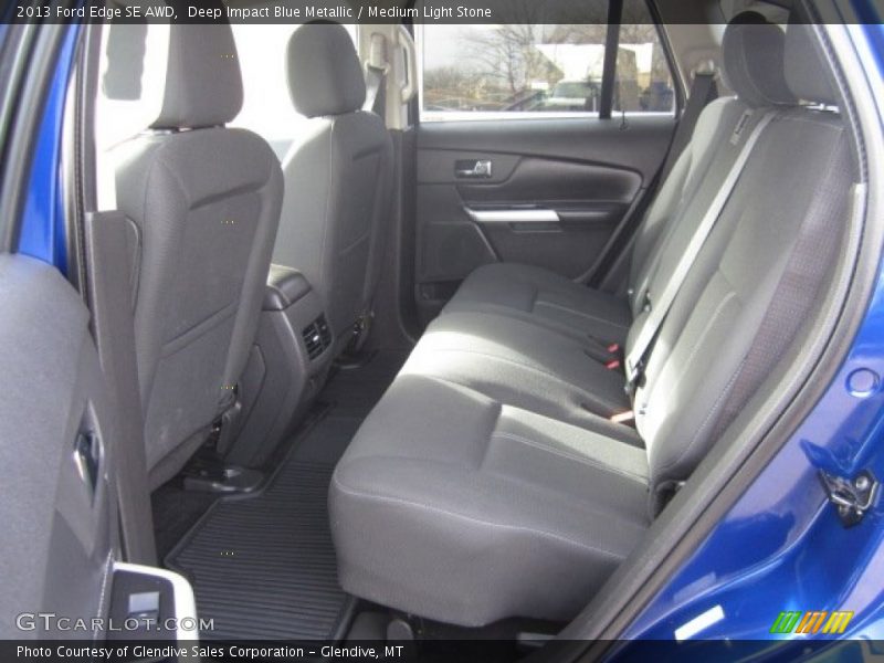 Deep Impact Blue Metallic / Medium Light Stone 2013 Ford Edge SE AWD