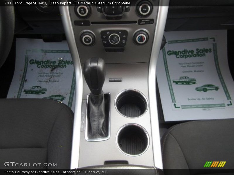 Deep Impact Blue Metallic / Medium Light Stone 2013 Ford Edge SE AWD
