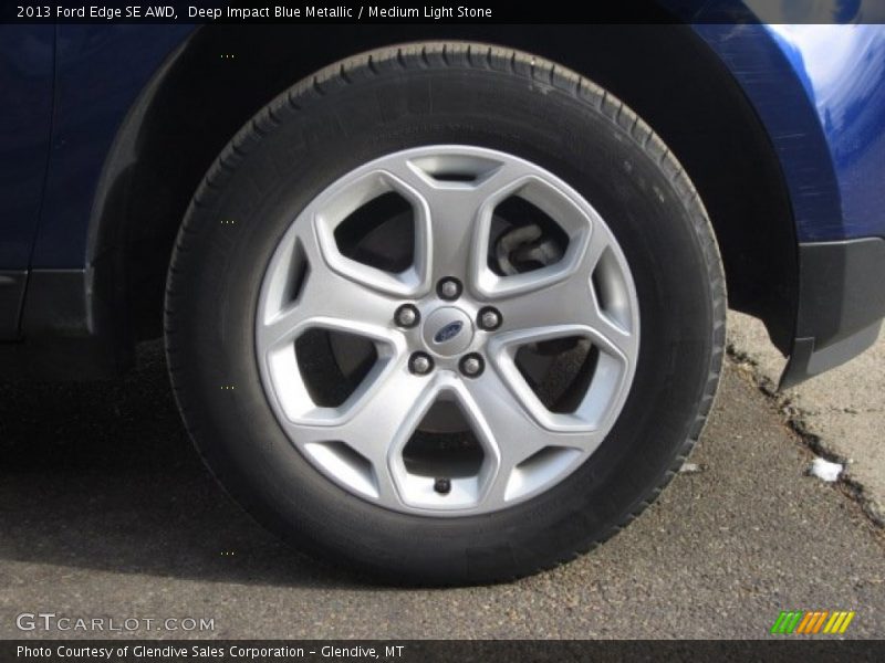 Deep Impact Blue Metallic / Medium Light Stone 2013 Ford Edge SE AWD