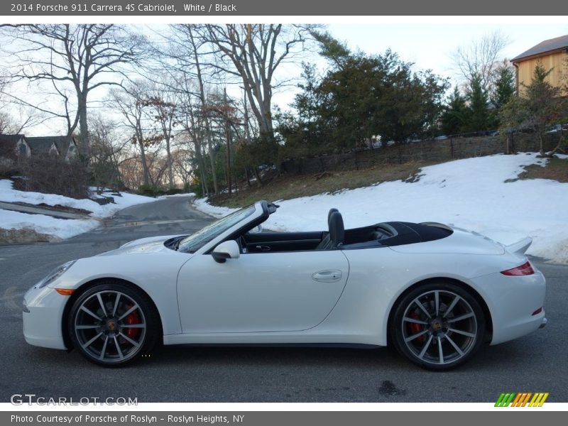 White / Black 2014 Porsche 911 Carrera 4S Cabriolet