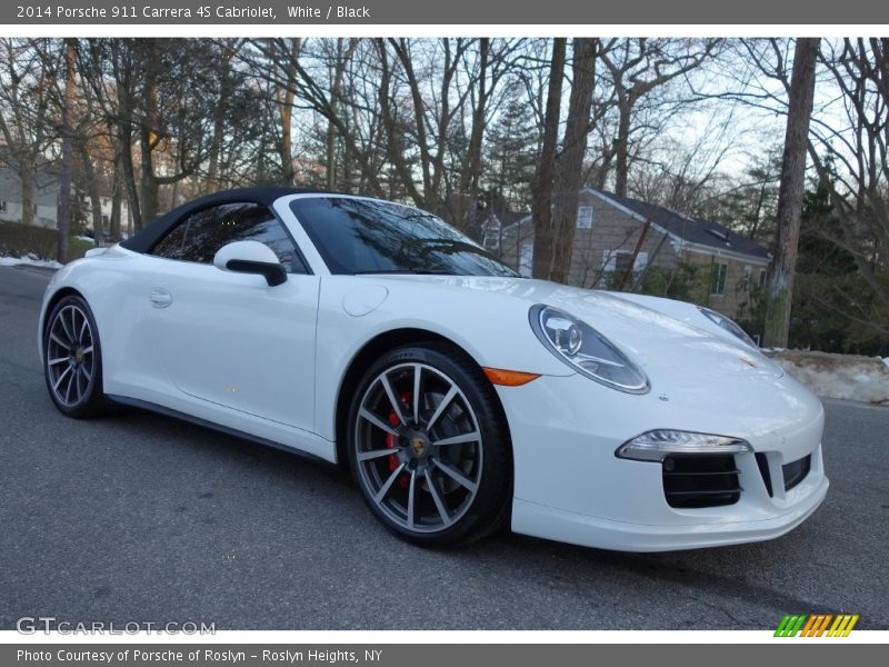 White / Black 2014 Porsche 911 Carrera 4S Cabriolet