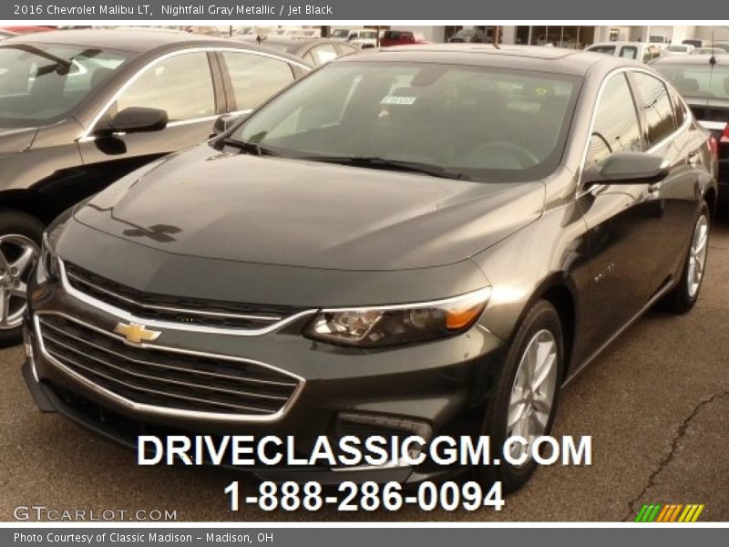 Nightfall Gray Metallic / Jet Black 2016 Chevrolet Malibu LT