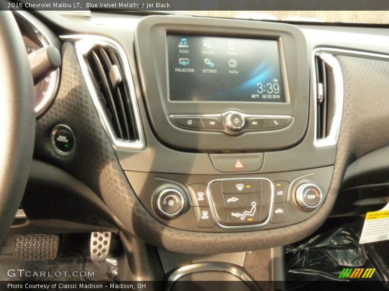 Blue Velvet Metallic / Jet Black 2016 Chevrolet Malibu LT