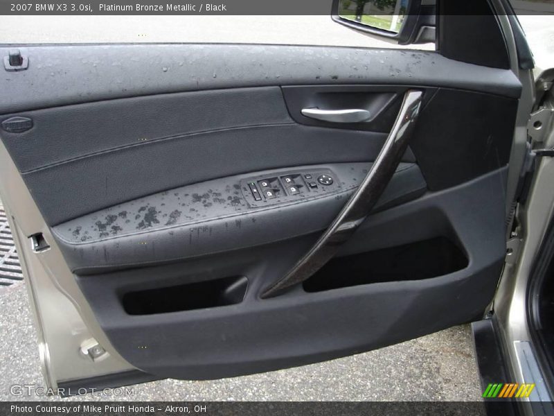 Platinum Bronze Metallic / Black 2007 BMW X3 3.0si