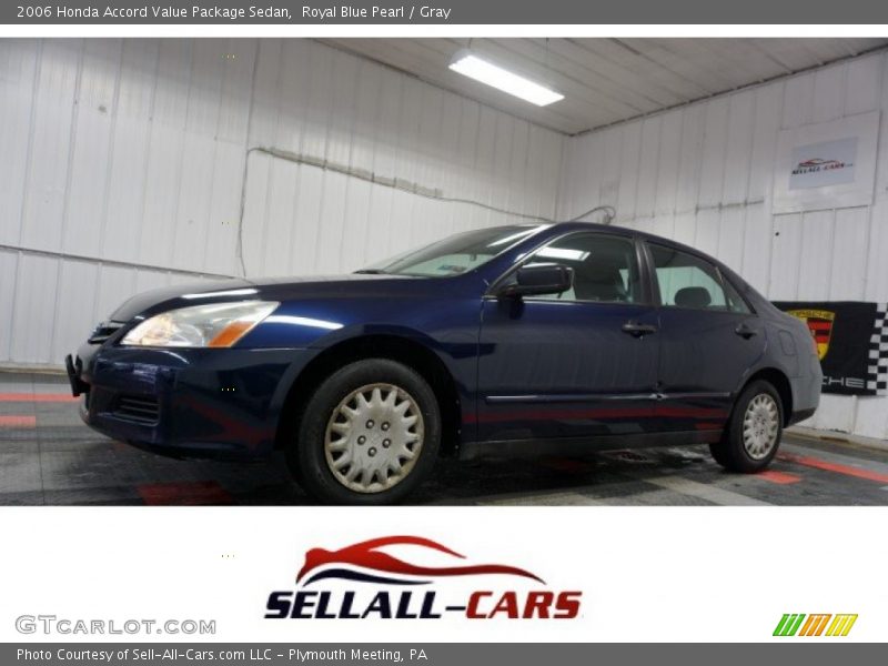 Royal Blue Pearl / Gray 2006 Honda Accord Value Package Sedan