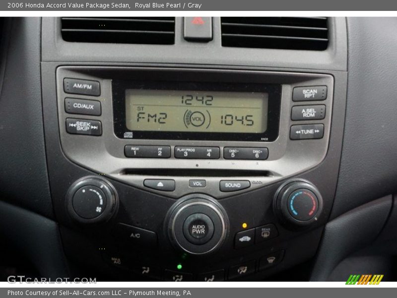 Royal Blue Pearl / Gray 2006 Honda Accord Value Package Sedan