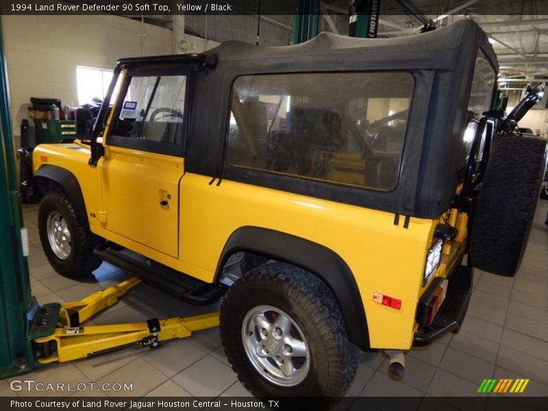 Yellow / Black 1994 Land Rover Defender 90 Soft Top