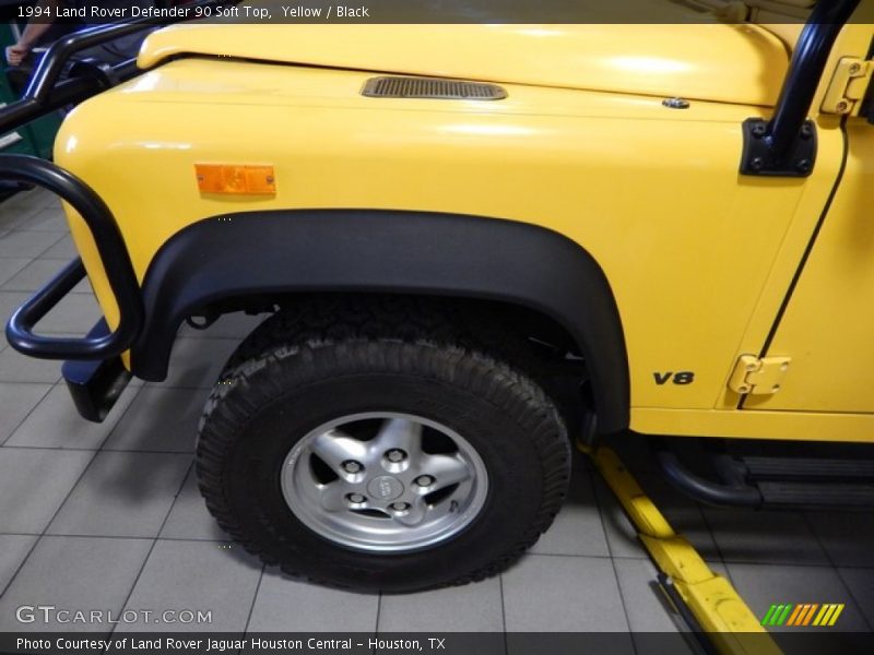 Yellow / Black 1994 Land Rover Defender 90 Soft Top