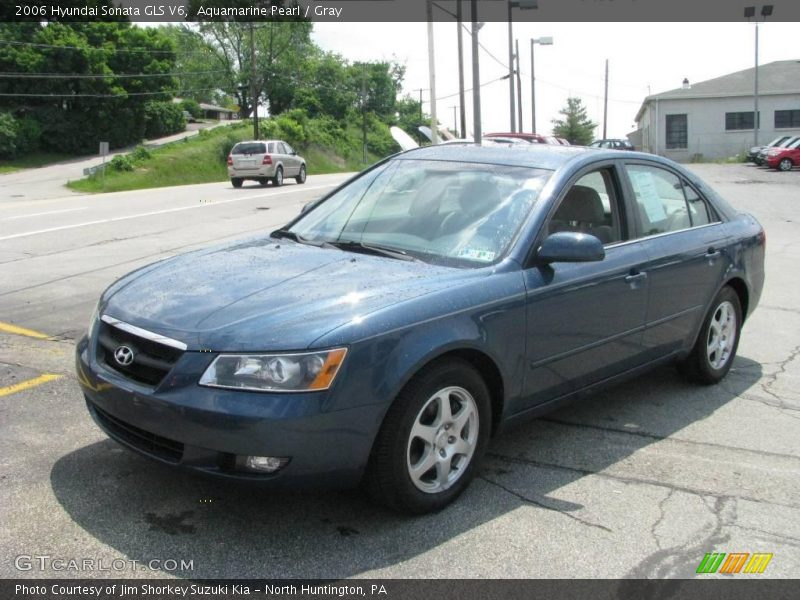 Aquamarine Pearl / Gray 2006 Hyundai Sonata GLS V6