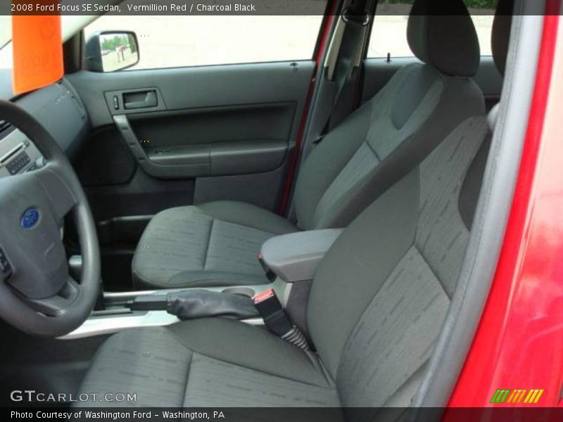 Vermillion Red / Charcoal Black 2008 Ford Focus SE Sedan