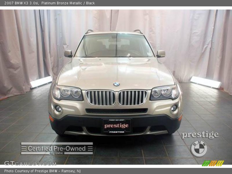 Platinum Bronze Metallic / Black 2007 BMW X3 3.0si