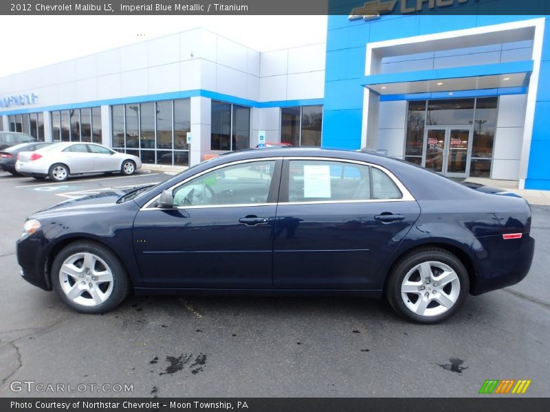 Imperial Blue Metallic / Titanium 2012 Chevrolet Malibu LS