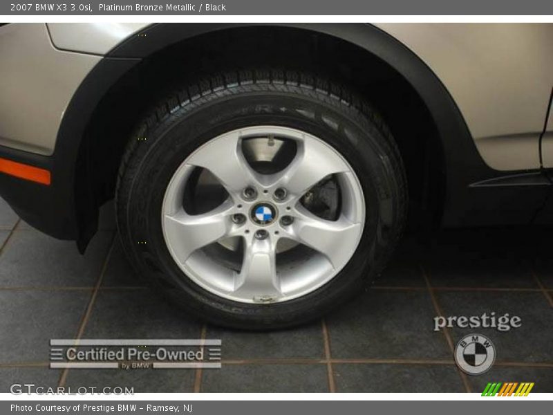 Platinum Bronze Metallic / Black 2007 BMW X3 3.0si