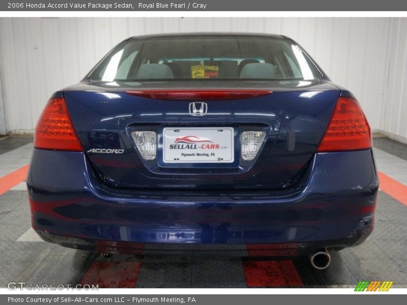 Royal Blue Pearl / Gray 2006 Honda Accord Value Package Sedan