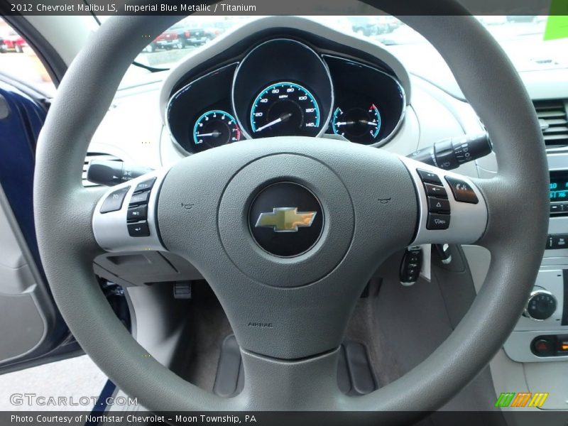 Imperial Blue Metallic / Titanium 2012 Chevrolet Malibu LS