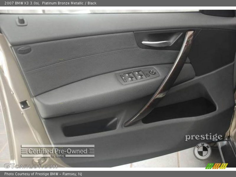Platinum Bronze Metallic / Black 2007 BMW X3 3.0si