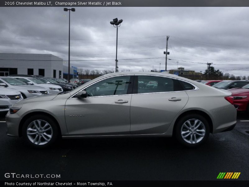 Champagne Silver Metallic / Jet Black 2016 Chevrolet Malibu LT