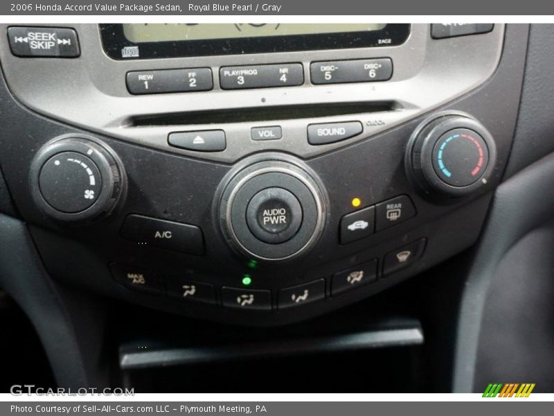 Royal Blue Pearl / Gray 2006 Honda Accord Value Package Sedan