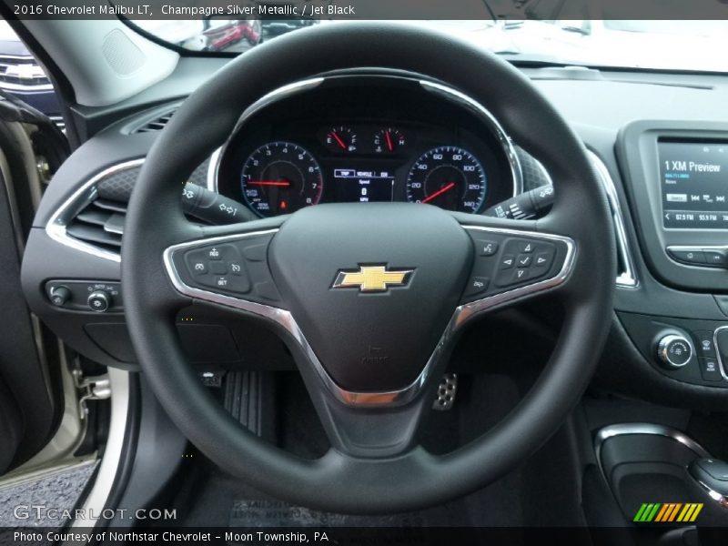 Champagne Silver Metallic / Jet Black 2016 Chevrolet Malibu LT
