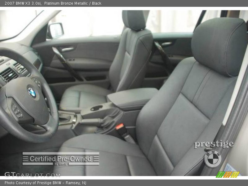 Platinum Bronze Metallic / Black 2007 BMW X3 3.0si