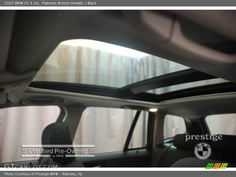 Platinum Bronze Metallic / Black 2007 BMW X3 3.0si