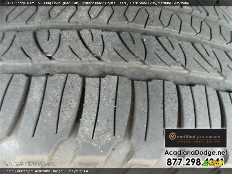 Brilliant Black Crystal Pearl / Dark Slate Gray/Medium Graystone 2011 Dodge Ram 1500 Big Horn Quad Cab