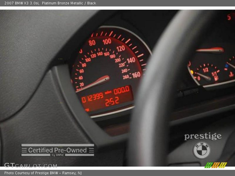 Platinum Bronze Metallic / Black 2007 BMW X3 3.0si