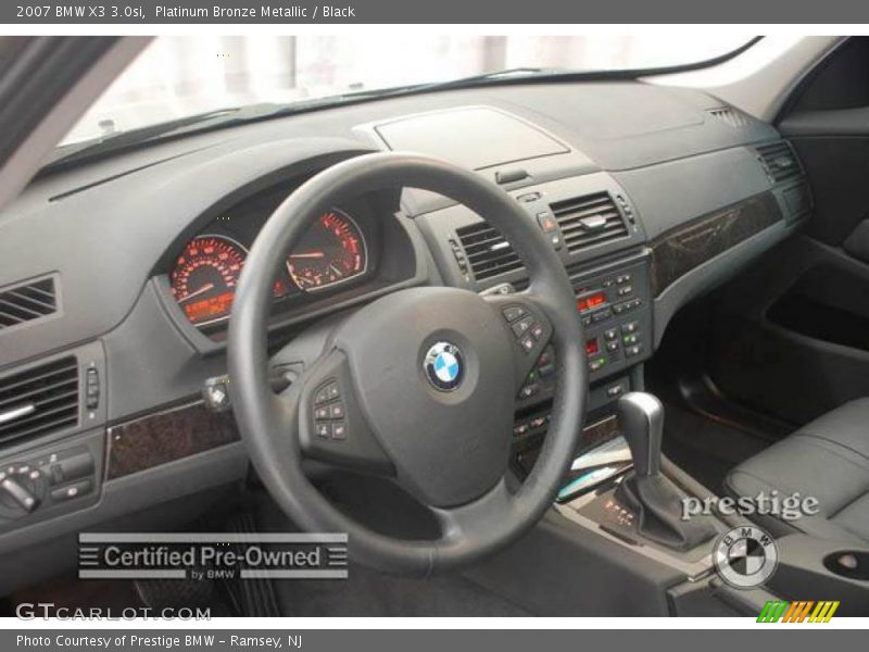 Platinum Bronze Metallic / Black 2007 BMW X3 3.0si