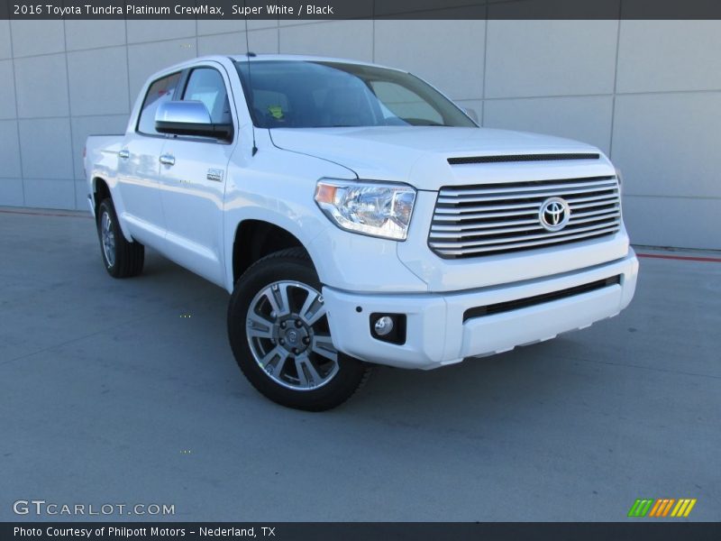 Super White / Black 2016 Toyota Tundra Platinum CrewMax