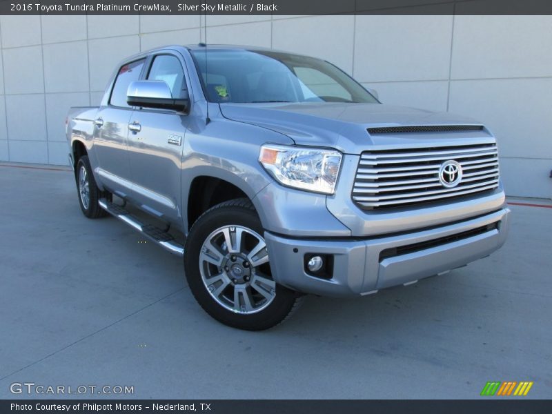 Silver Sky Metallic / Black 2016 Toyota Tundra Platinum CrewMax