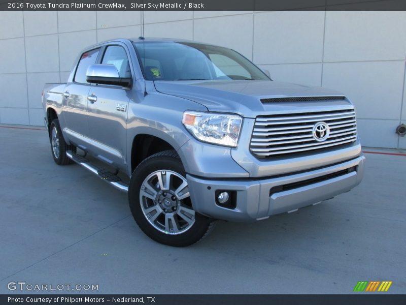 Silver Sky Metallic / Black 2016 Toyota Tundra Platinum CrewMax