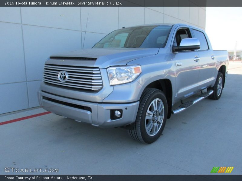 Silver Sky Metallic / Black 2016 Toyota Tundra Platinum CrewMax