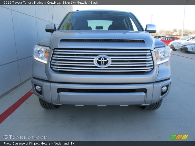 Silver Sky Metallic / Black 2016 Toyota Tundra Platinum CrewMax