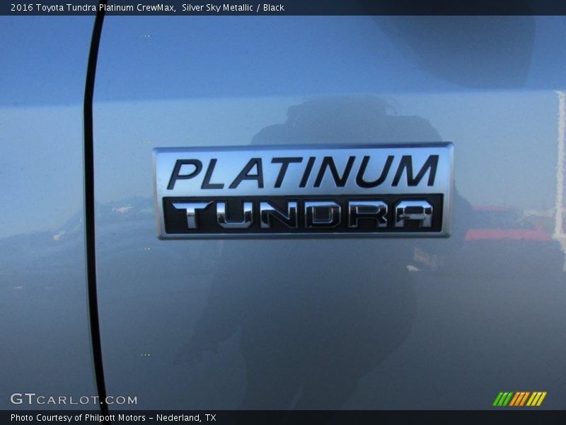 Silver Sky Metallic / Black 2016 Toyota Tundra Platinum CrewMax