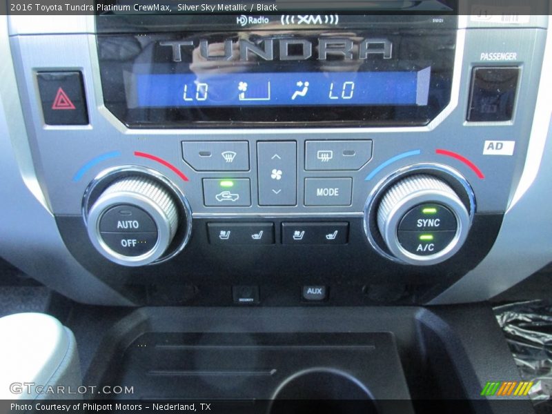 Silver Sky Metallic / Black 2016 Toyota Tundra Platinum CrewMax