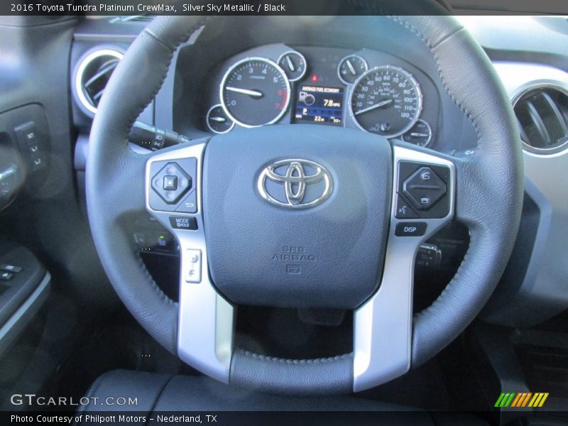 Silver Sky Metallic / Black 2016 Toyota Tundra Platinum CrewMax