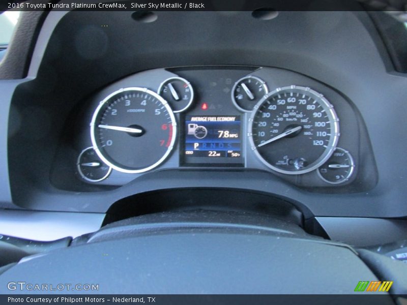 Silver Sky Metallic / Black 2016 Toyota Tundra Platinum CrewMax