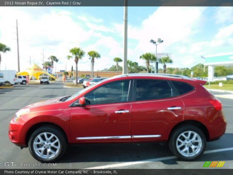 Cayenne Red / Gray 2013 Nissan Rogue SV