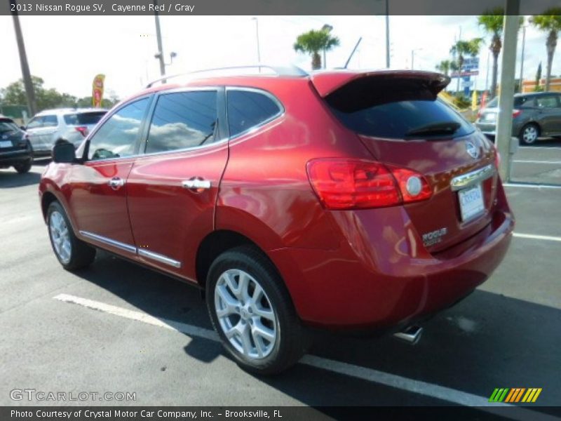 Cayenne Red / Gray 2013 Nissan Rogue SV