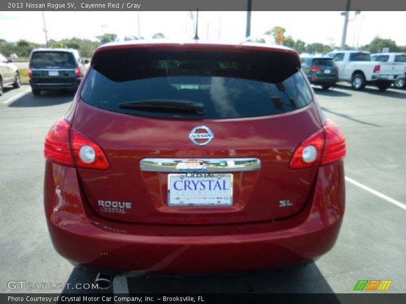 Cayenne Red / Gray 2013 Nissan Rogue SV