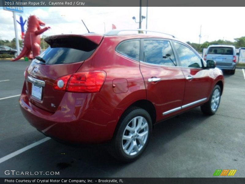 Cayenne Red / Gray 2013 Nissan Rogue SV