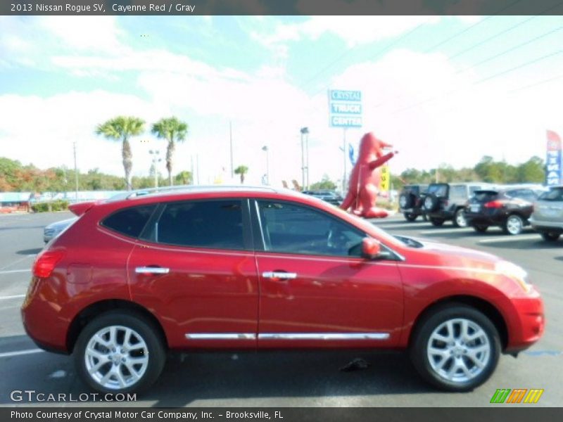 Cayenne Red / Gray 2013 Nissan Rogue SV