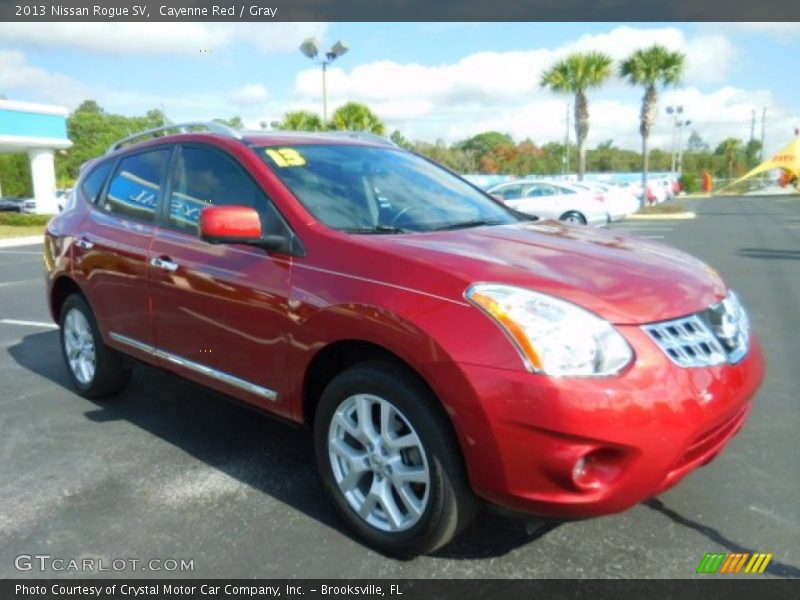 Cayenne Red / Gray 2013 Nissan Rogue SV
