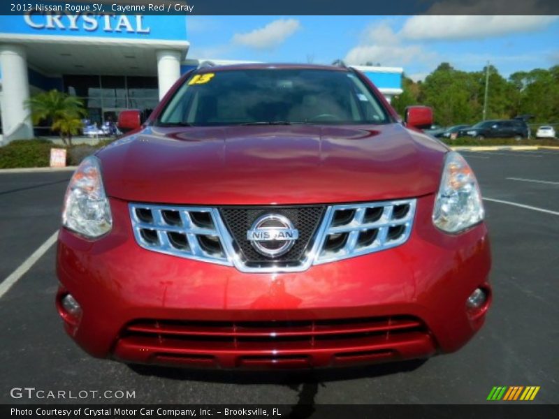 Cayenne Red / Gray 2013 Nissan Rogue SV