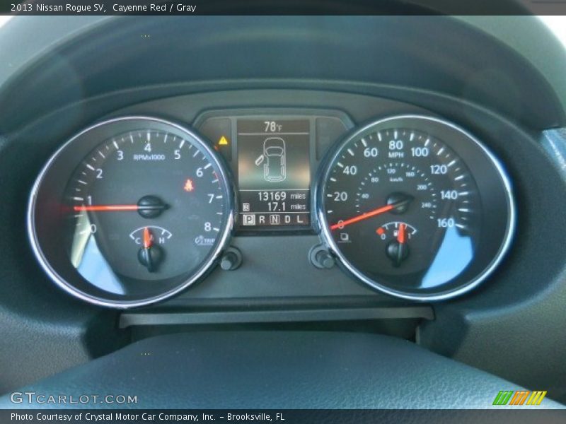 Cayenne Red / Gray 2013 Nissan Rogue SV