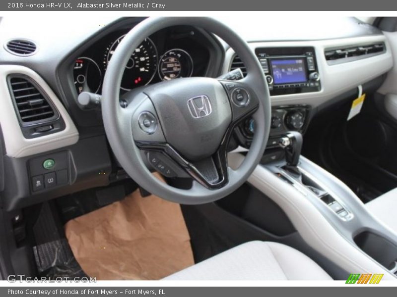 Alabaster Silver Metallic / Gray 2016 Honda HR-V LX