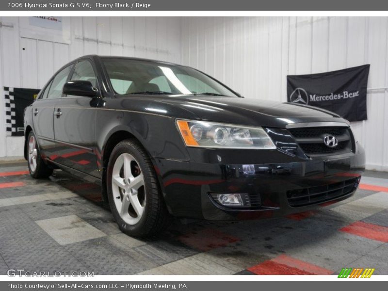 Ebony Black / Beige 2006 Hyundai Sonata GLS V6