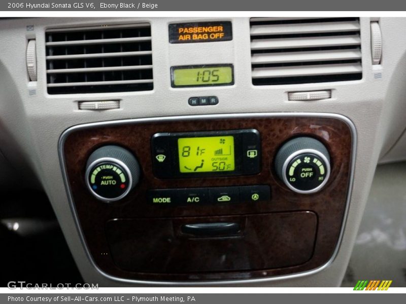 Ebony Black / Beige 2006 Hyundai Sonata GLS V6