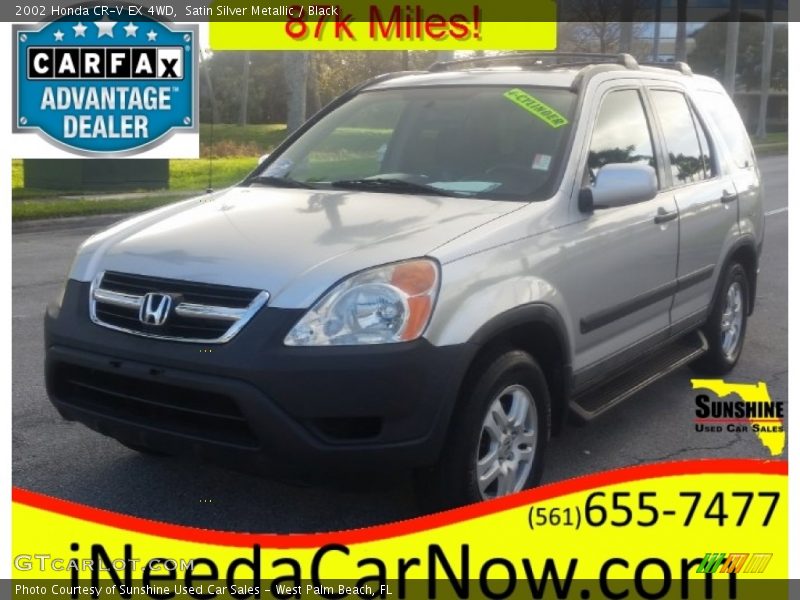 Satin Silver Metallic / Black 2002 Honda CR-V EX 4WD